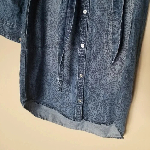 Anthropologie Cloth & Stone Printed Chambray Dress XS - Picture 11 of 14